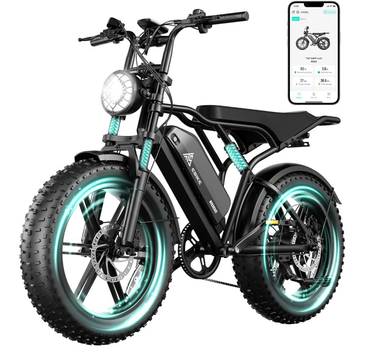 VOLTATRONIQUE All-Terrain Electric Bike – 1500W, 20" Fat Tires, 48V Battery
