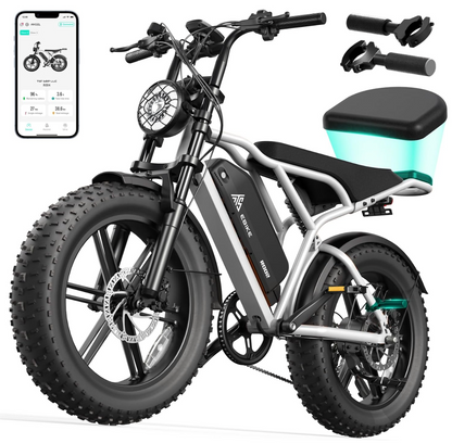 VOLTATRONIQUE All-Terrain Electric Bike – 1500W, 20" Fat Tires, 48V Battery